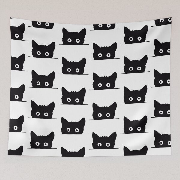 Item preview, Hiding black cat designed and sold by FashionN5.