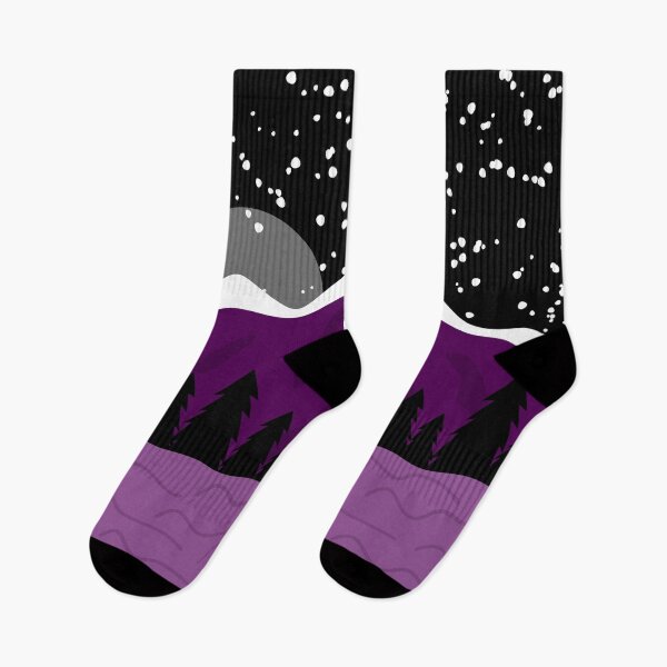 Item preview, Asexual Pride Flag Art Mountain Landscape Snow Trees designed and sold by cashewdays.