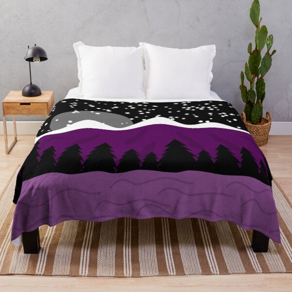 Item preview, Asexual Pride Flag Art Mountain Landscape Snow Trees designed and sold by cashewdays.