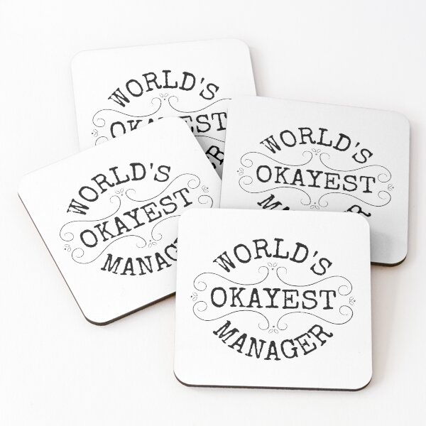 Item preview, World's okayest manager, funny gifts for boss' day designed and sold by Auntieck.
