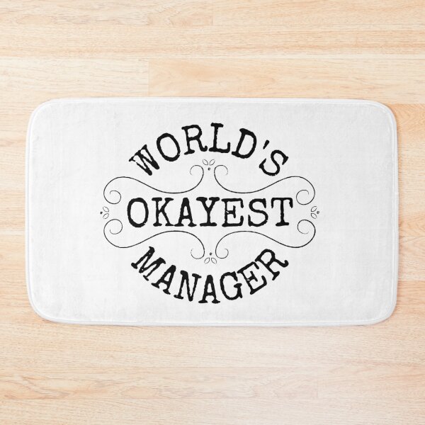 Item preview, World's okayest manager, funny gifts for boss' day designed and sold by Auntieck.