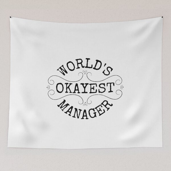 Item preview, World's okayest manager, funny gifts for boss' day designed and sold by Auntieck.
