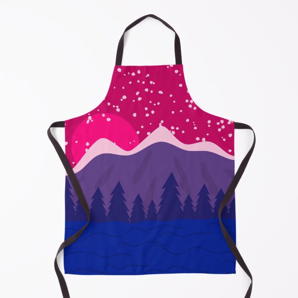 Artikelvorschau, Bisexuell Stolz Flagge Kunst Berglandschaft Schnee Bäume entworfen und verkauft von cashewdays.