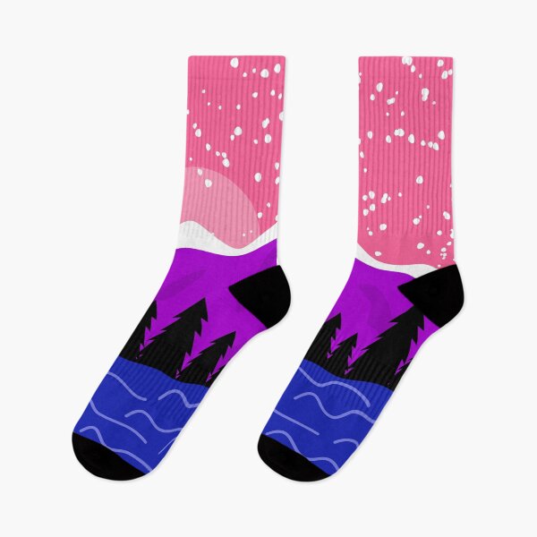 Item preview, Genderfluid Pride Flag Art Mountain Landscape Snow Trees designed and sold by cashewdays.