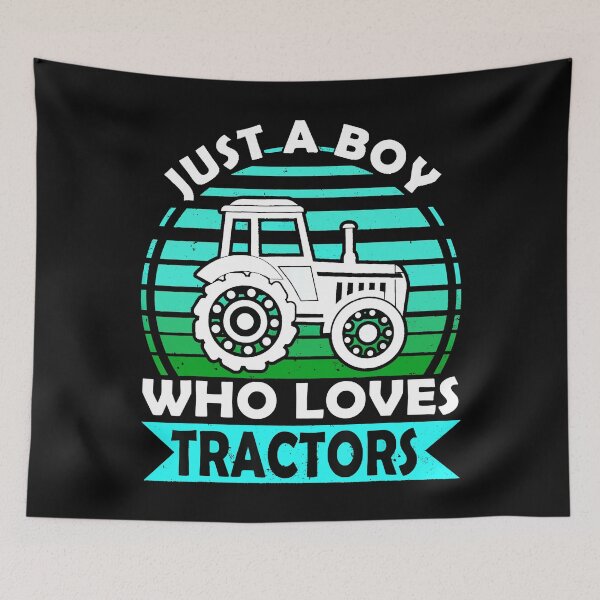 Item preview, Just A Boy Who Loves Tractors Vintage Farm designed and sold by spherevilla.