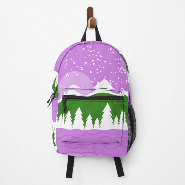 Item preview, Genderqueer Pride Flag Art Mountain Landscape Snow Trees designed and sold by cashewdays.