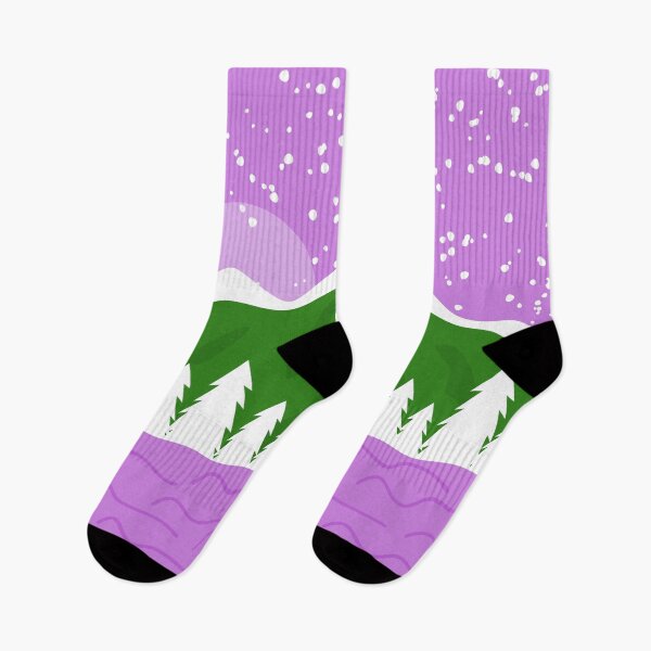 Item preview, Genderqueer Pride Flag Art Mountain Landscape Snow Trees designed and sold by cashewdays.