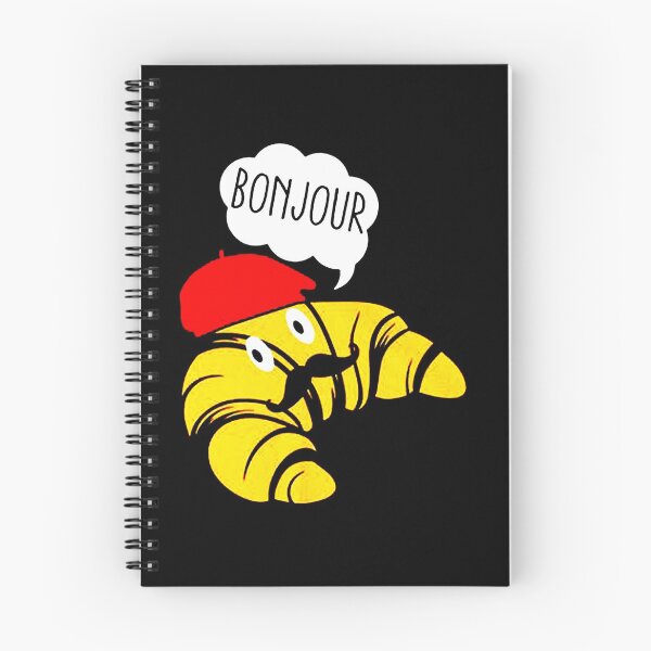 Item preview, Bonjour Croissant With Mustache And Beret Hat Pun designed and sold by jacopnoel.