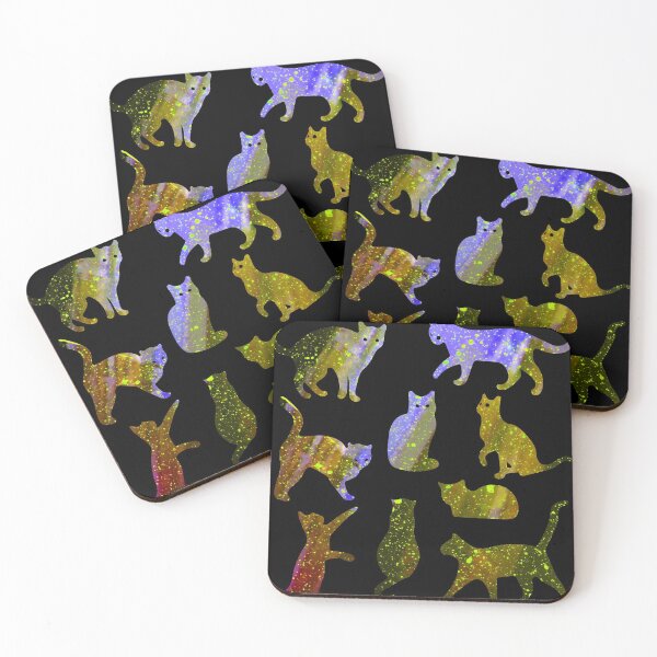 Item preview, Magical Purple and gold Cats designed and sold by BubbleCrumbs.