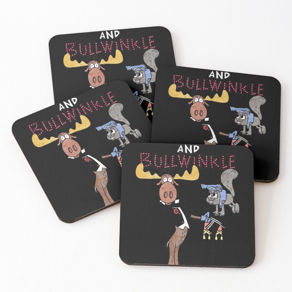 Item preview, Tribute to Jay Ward Cartoons Bullwinkle Pulling Rocky Out of Hat with Logotype Classic T-Shirt.png designed and sold by KeithDu.