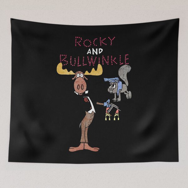 Item preview, Tribute to Jay Ward Cartoons Bullwinkle Pulling Rocky Out of Hat with Logotype Classic T-Shirt.png designed and sold by KeithDu.