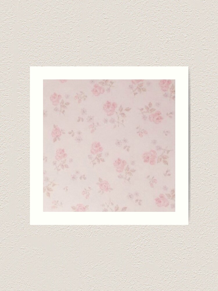 Pink pastel rose coquette print | Art Print