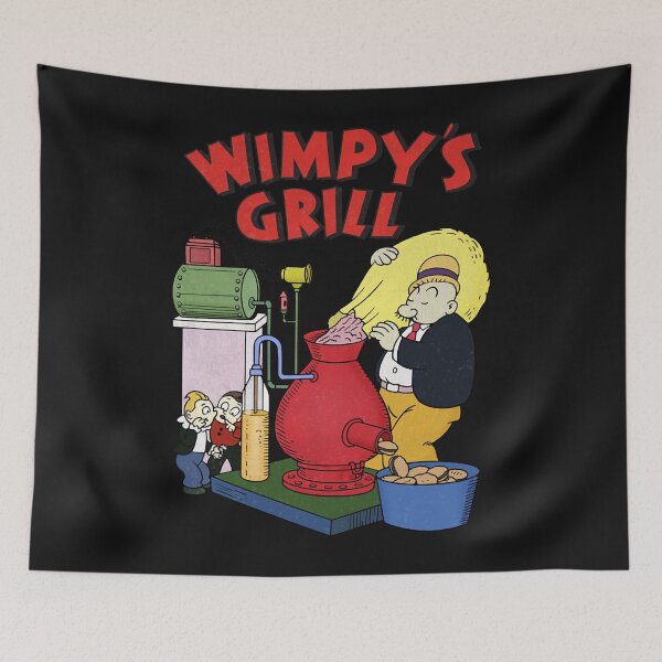 Item preview, Wimpy&x27;s Grill 1930&x27;s Hamburger Joint Logo, Popeye Cartoon Classic T-Shirt.png designed and sold by AlanDunn.