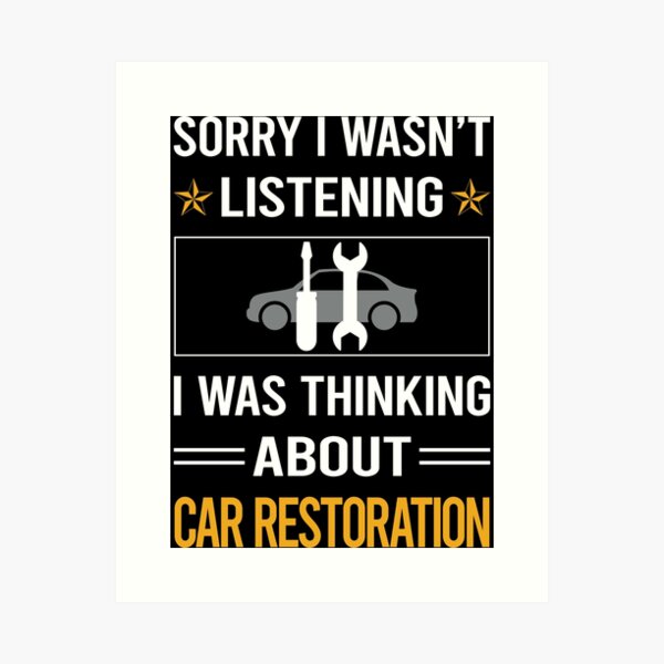 Item preview, Funny Listening Car Restoration designed and sold by fatherbarliman.