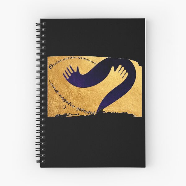 Item preview, Stay positive and tested negative - funny Corona jokes and sayings - big heart with a hug - humor against the virus / good mood despite Corona (German) designed and sold by sthNnth.