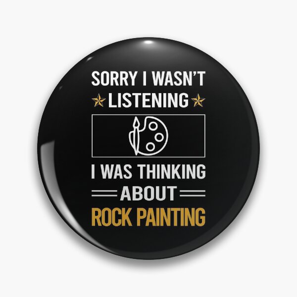 Item preview, Funny Listening Rock Painting designed and sold by jiggleterrified.
