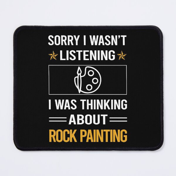 Item preview, Funny Listening Rock Painting designed and sold by jiggleterrified.