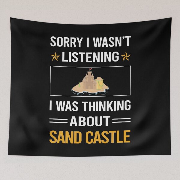 Item preview, Funny Listening Sand Castle designed and sold by jiggleterrified.