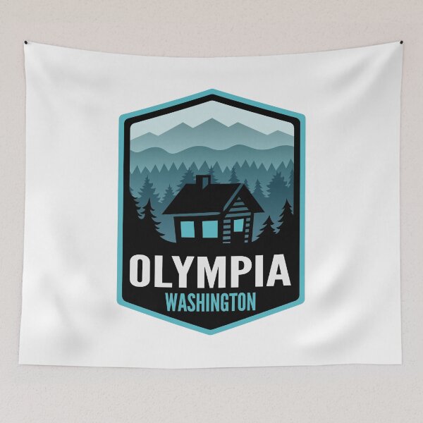 Item preview, Olympia Washington Mountain Town Cabin designed and sold by HalpinDesign.