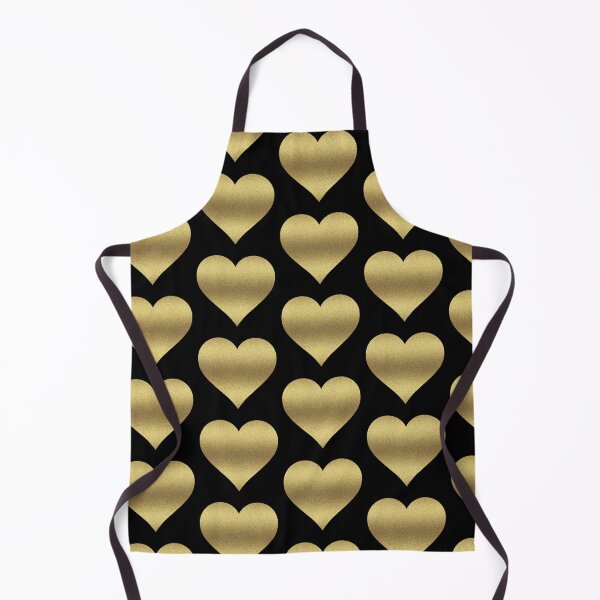 Item preview, GOLD GLITTER HEART ON BLACK designed and sold by PetsandBeyond.