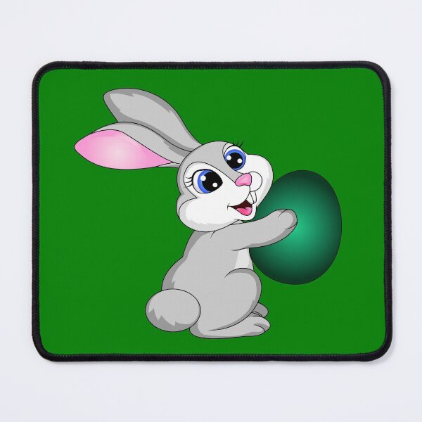 Item preview, EASTER BUNNY WITH GREEN EGG ON AO designed and sold by PetsandBeyond.