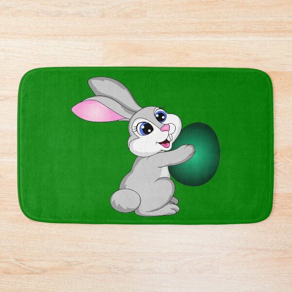 Item preview, EASTER BUNNY WITH GREEN EGG ON AO designed and sold by PetsandBeyond.
