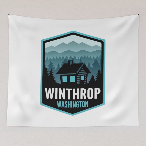 Item preview, Winthrop Washington Mountain Town Cabin designed and sold by HalpinDesign.