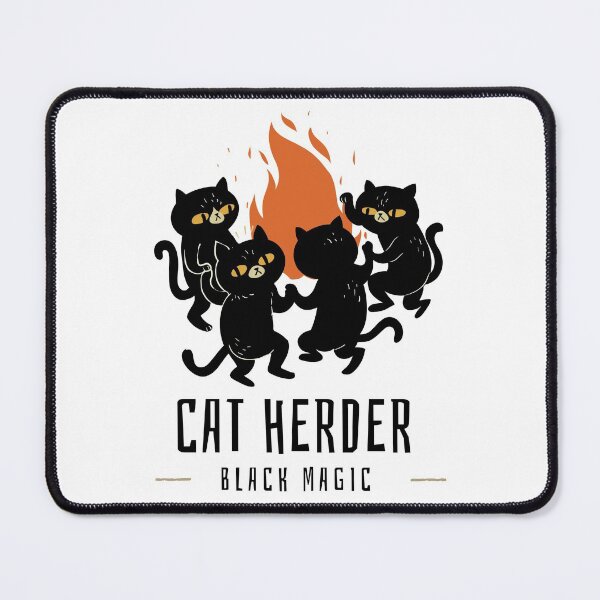 Item preview, Black Cat Herder Around Bonfire | Dark Magic Spell designed and sold by kahossa93.