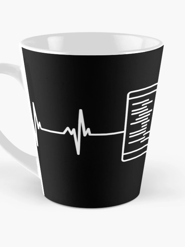 Thumbnail 3 of 4, Coffee Mug, Simple Coding Computer Heartbeat Line designed and sold by expatessentials.