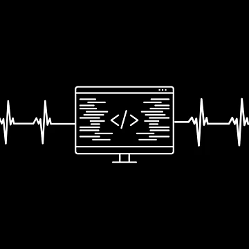 Artwork thumbnail, Simple Coding Computer Heartbeat Line by expatessentials