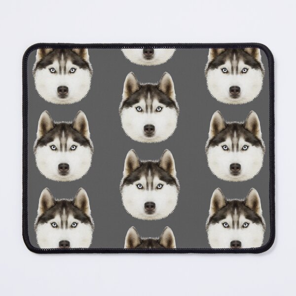 Item preview, HUSKIE HEAD ON DAVY GREY designed and sold by PetsandBeyond.