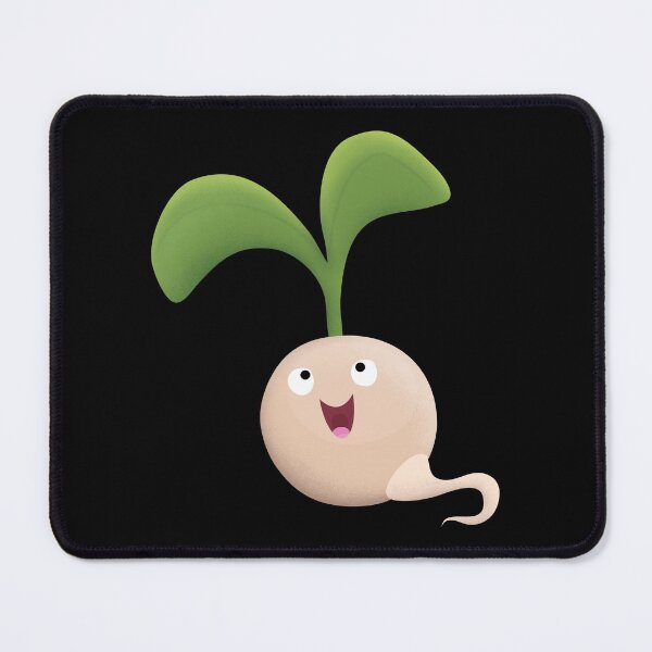 Item preview, Cute happy seed sprout cartoon illustration designed and sold by FrogFactory.