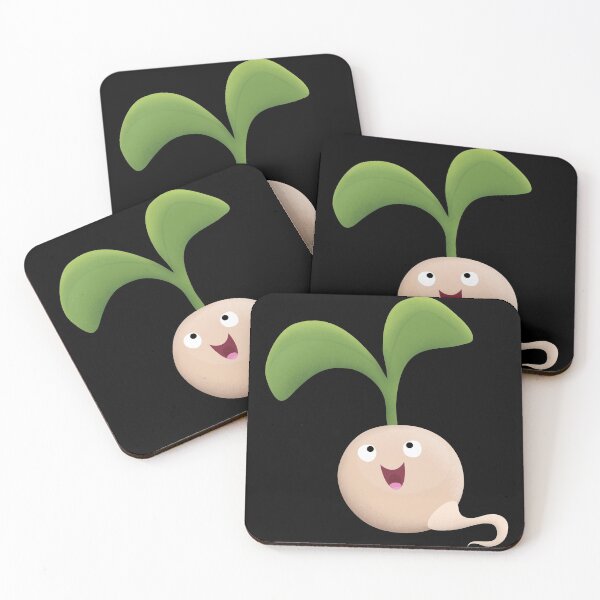 Item preview, Cute happy seed sprout cartoon illustration designed and sold by FrogFactory.