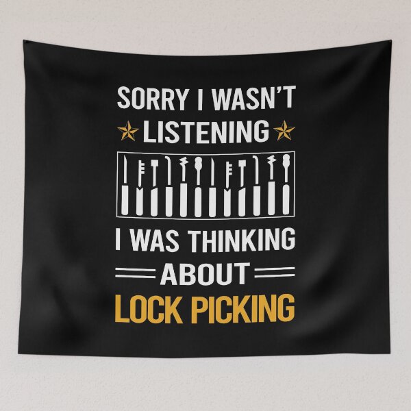 Item preview, Funny Listening Lock Picking Pick Picker Lockpicking Lockpick Lockpicker Locksmith Locksmithing designed and sold by RandalDavis.