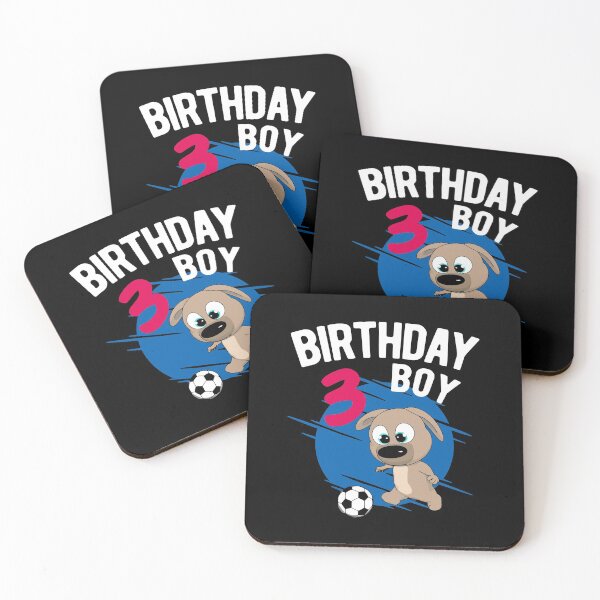 Item preview, Birthday Boy 3 Years - Pup Soccer designed and sold by onicon.