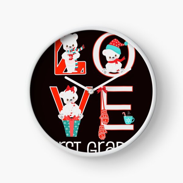 Item preview, First Grade Christmas Bear Love Teacher Students Classroom  designed and sold by YvonneKelle.