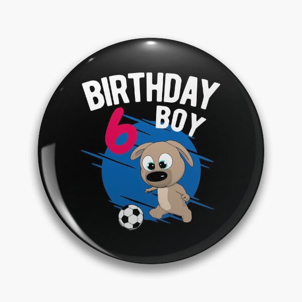 Aperçu de l'œuvre Anniversaire Garçon 6 Ans - Pup Soccer créée et vendue par onicon.