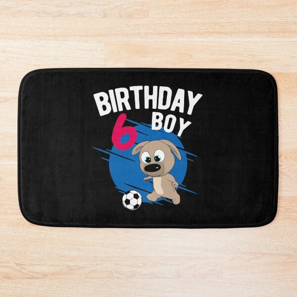 Aperçu de l'œuvre Anniversaire Garçon 6 Ans - Pup Soccer créée et vendue par onicon.