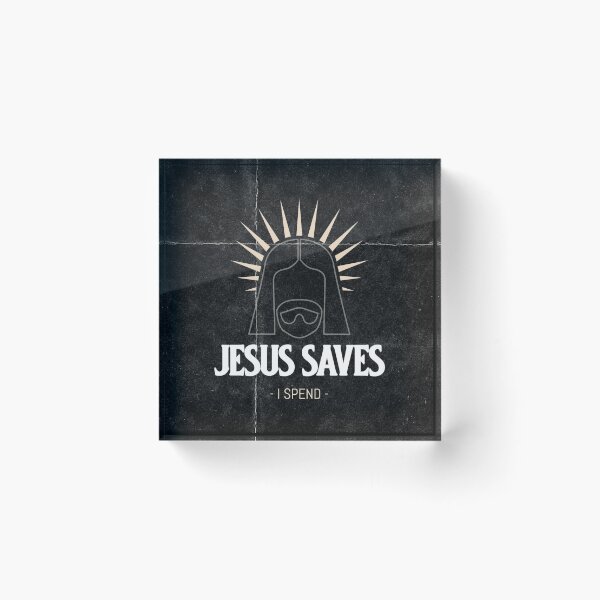 Item preview, JESUS SAVES I SPEND  designed and sold by RetroPlaceee.