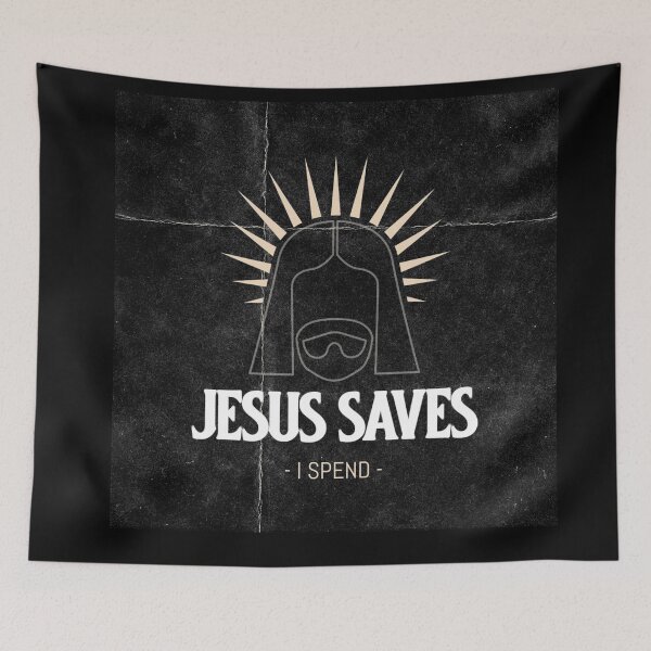 Item preview, JESUS SAVES I SPEND  designed and sold by RetroPlaceee.