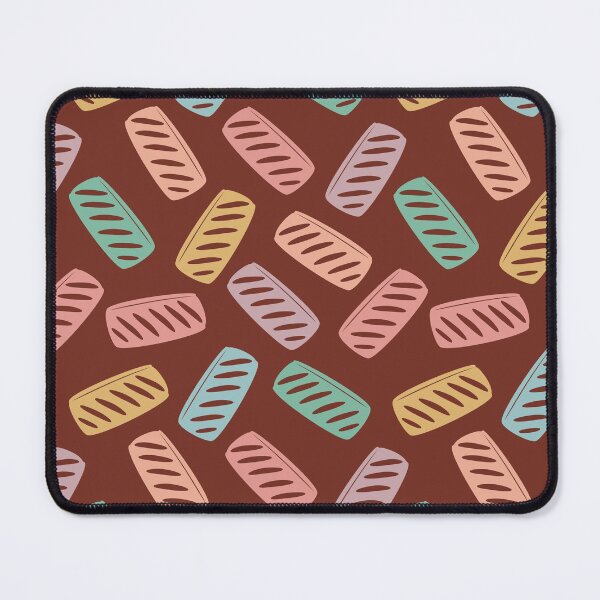 Item preview, Sausage Roll Retro Food Pattern Multicolour Pastel Brown designed and sold by cashewdays.