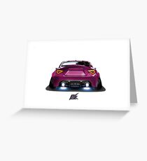 naquash design toyota gt86 with wide body purple rear end Greeting Card