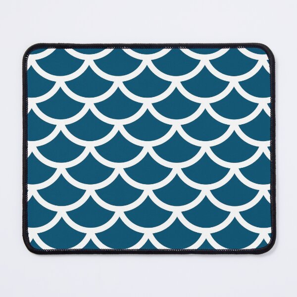 Item preview, Fish scale pattern white and blue designed and sold by TMBTM.