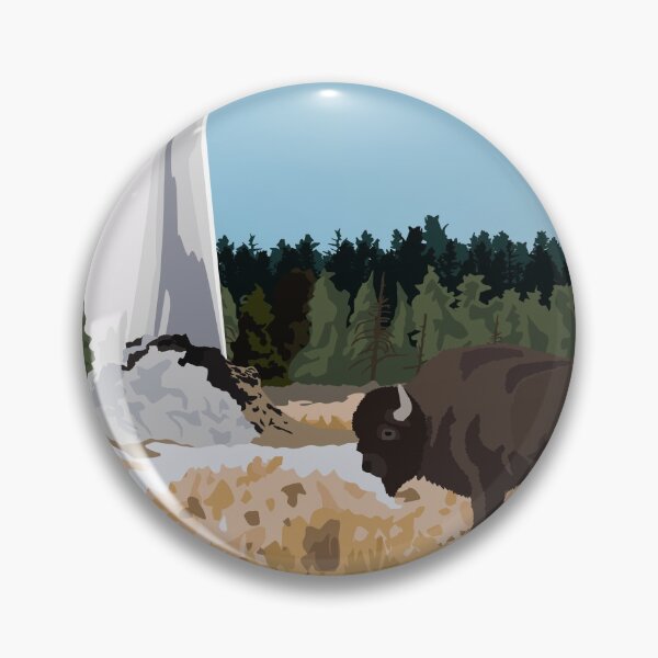 Item preview, Yellowstone Old Faithful - Vintage Travel Nature Poster designed and sold by Beetle-Indust.