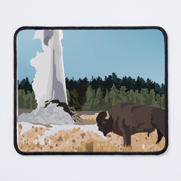 Item preview, Yellowstone Old Faithful - Vintage Travel Nature Poster designed and sold by Beetle-Indust.