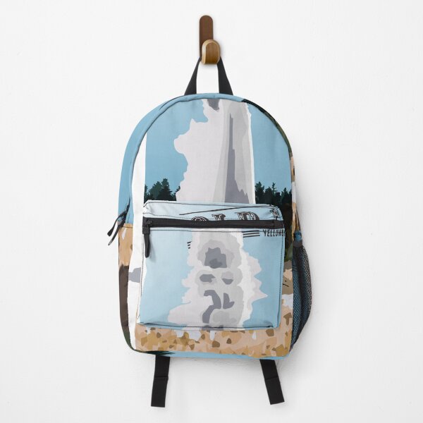 Item preview, Yellowstone Old Faithful - Vintage Travel Nature Poster designed and sold by Beetle-Indust.
