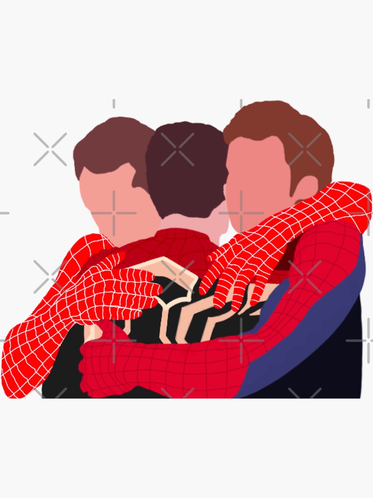 Thumbnail 3 of 3, Sticker, Spidey Hug designed and sold by SeeSeeDesigns.