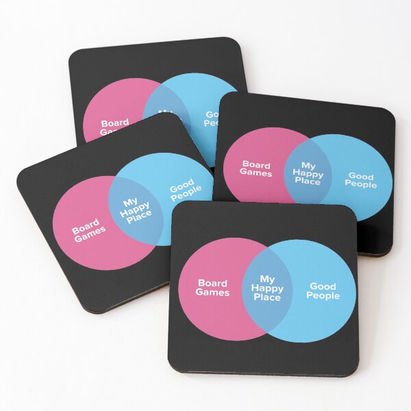 Item preview, Board Games Happy Place Venn Diagram designed and sold by DiceintheDark.