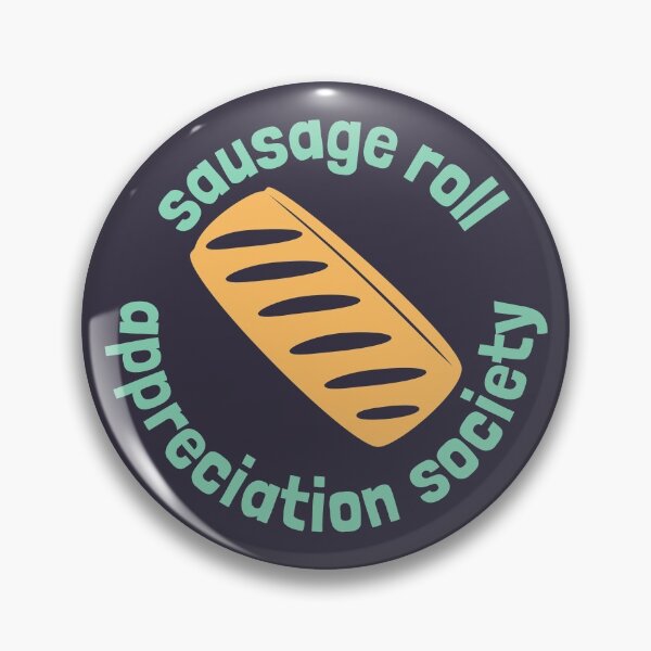 Item preview, Sausage Roll Appreciation Society British Food Orange Teal designed and sold by cashewdays.