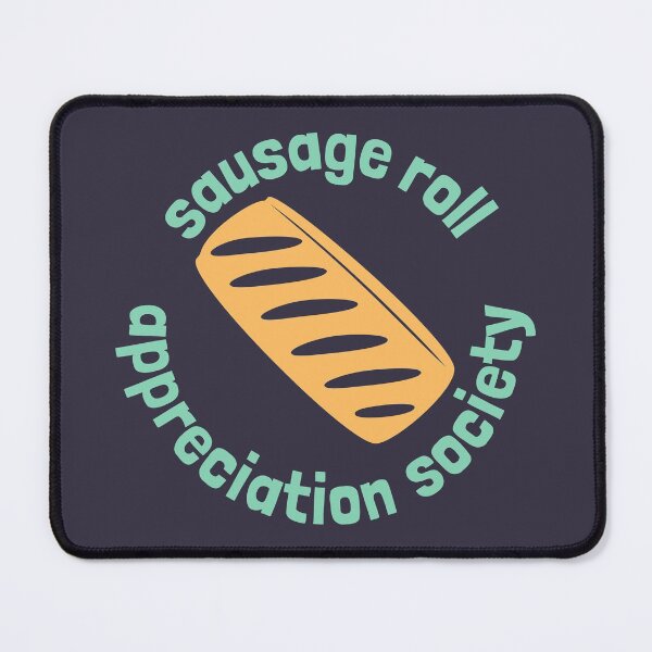 Item preview, Sausage Roll Appreciation Society British Food Orange Teal designed and sold by cashewdays.
